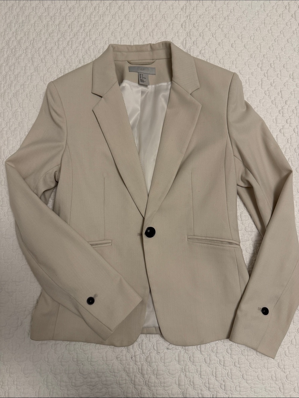 H&M Light Beige Women's Tailored Blazer
